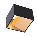 SLV LOGS IN LED Væglampe, sort/messing