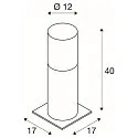 LISENNE POLE, E27, grå, højde 40cm