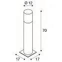 SLV LISENNE POLE, E27, grey, height 70cm