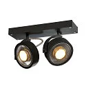 KALU 2 QPAR111, Væg- og Loftlampe, sort