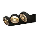 SLV KALU 3 QPAR111, Væg- og Loftlampe, sort