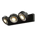 SLV KALU 3 QPAR111, Væg- og Loftlampe, sort
