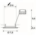 PIKA QPAR51, Ceiling recessed luminaire, fixed, white