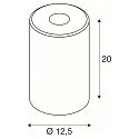 SLV FENDA Glas skærm, Ø12.5cm / højde 20cm, røgglas