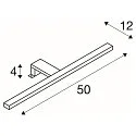 DORISA LED Spejllampe, lang, chrom