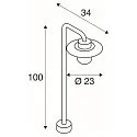 SLV Udendørs Standerlampe MOLAT POLE, antracit, E27 max. 60W, IP44