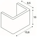 MANA Lampeskærm, Gips, hvid, bredde 13,6cm