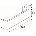 SLV MANA Lampeskærm, Gips, hvid, bredde 30,9cm