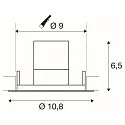 SLV KINI LED Udendørs Loft-/Indbygningslampe, hvid