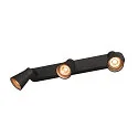 SLV Væg- og Loftlampe AVO TRIPLE, 3-flamme, sort, GU10 QPAR51, max. 3x 50W