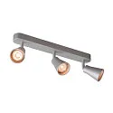 Væg- og Loftlampe AVO TRIPLE, 3-flamme, sølvgrå, 3x GU10 QPAR51 max. 50W