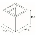 SLV SOLID CUBE Væglampe, QT14, sort sandsten