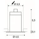 SLV TRITON MINI LED Loftindbygningslampe, sort