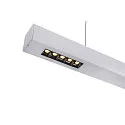 SLV Premium LED Pendant luminaire Q-LINE PD, 100cm, for BAP, 45W, TRIAC dimmable, silver, 4000K 2300 lm