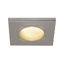 Udendørs Loftindbygningslampe DOLIX OUT, GU10, QPAR51, IP65, Ø 68mm, firkantet, mat chrom
