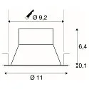 SLV LED Indbygningslampe AKALO D83 DL, 9W 3000/4200/5700K 800-880lm 90°, hvid