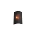 SLV FENDA Wall luminaire textile shade, half, Ø 23cm, black / copper