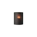 SLV FENDA Wall luminaire textile shade, half, Ø 23cm, black / copper