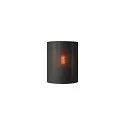 SLV FENDA Wall luminaire textile shade, half, Ø 23cm, black / copper
