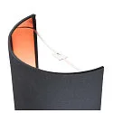 SLV FENDA Wall luminaire textile shade, half, Ø 23cm, black / copper