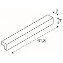 SLV LED Væglampe / Spejllampe L-LINE 60, 10W 3000K 820lm 120°, IP44, sølv anodiseret