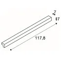 SLV LED Væglampe / Spejllampe L-LINE 120, 19W 3000K 1650lm 120°, IP44, hvid