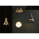 SLV Premium LED Pendant luminaire BATO 45 PD, Ø 45cm, 30W 2500K 1900lm 100°, TRIAC dimmable, black / brushed brass