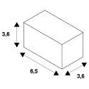 Accessories for 3-Phase surface track S-TRACK Feed-In, L-version, traffic white RAL 9016