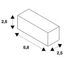 SLV Accessories for 3-Phase surface track S-TRACK Straight coupler, electrical, traffic white RAL 9016