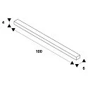 Pendelophæng til S-TRACK 3-faset 230 v skinne, 100cm, trafik hvid RAL 9016