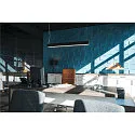 SLV LED Pendel GLENOS, 100cm, UGR, 52W 4000K, matt sort