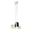 SLV Premium LED Væg- og Loftlampe TEC KALU CL, Double, TRIAC dæmpbar, 31W 1900lm, 24° 3000K, hvid / sort