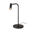 Premium LED Bordlampe KARPO TL, 6.5W 3000K 400lm, 3-trins touch-lysdæmper, sort