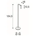 SLV Premium LED Standerlampe KARPO FL, 6.5W 3000K 400lm, 3-trins touch-lysdæmper, hvid