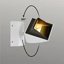 SLV LED Væglampe MERADO FLOOD WL, TRIAC dæmpbar, roteres og drejes, 40W 115°, 3000K 3000lm, hvid