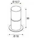 SLV Pollardlys ROX ACRYL E27, IP44, højde 30cm, rustfrit stål 304