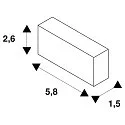  Straight coupler electrically for 3-Phase High voltage Track, white