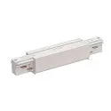 EUTRAC Straight coupler for 3-Phase High voltage Track, white