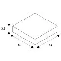  EUTRAC 90° modul til 3-faset 230 v skinne, indvendig jord, hvid