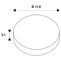  EUTRAC Universal Monopoint til 3-Faset surface track, hvid