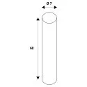 EUTRAC pendelophæng 0,6 m starr til 3-faset 230 v skinne, sort