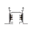  EUTRAC 3-faset indbygningsskinne, 2 m, hvid