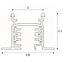  EUTRAC 3-faset indbygningsskinne, 2 m, hvid