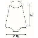 SLV Udendørs Bordlampe KIROCONE TL, E27 maks. 60W, IP44, hvid