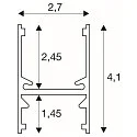 H-PROFILE for LED-Strips bis 16mm width
