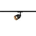 Spotlight PURI TRACK SPOT til 1-faset 230 v skinne, GU10 QPAR51, glas / Alu, sort