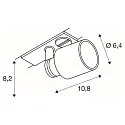 SLV Spotlight PURI TRACK SPOT til 1-faset 230 v skinne, GU10 QPAR51, glas / Alu, sort