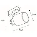 SLV Spotlight PURI TRACK SPOT QPAR51 GLAS til 3-faset 230 v skinne, GU10, sort