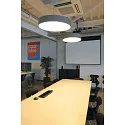 SLV Premium LED Overflade montering Lampe MEDO 60 CW, DALI dæmpbar, Corona Effect, 40W 3000/4000K 105°, sølvgrå