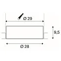 SLV LED Loft-/Indbygningslampe MEDO 30 EL, rammeløs version, Ø 29cm, 14W 3000/4000K 105°, hvid